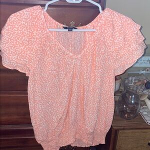 Express Peach Patterned Blouse